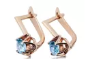 Earrings Vintage style Aquamarine Original Vintage 14K Rose Gold vec005r